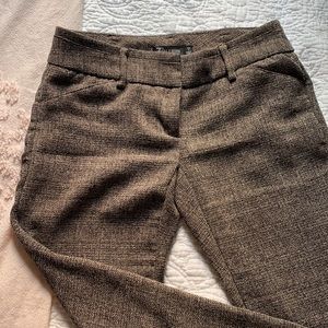 Textured Trousers Office Pants Pockets Low Rise